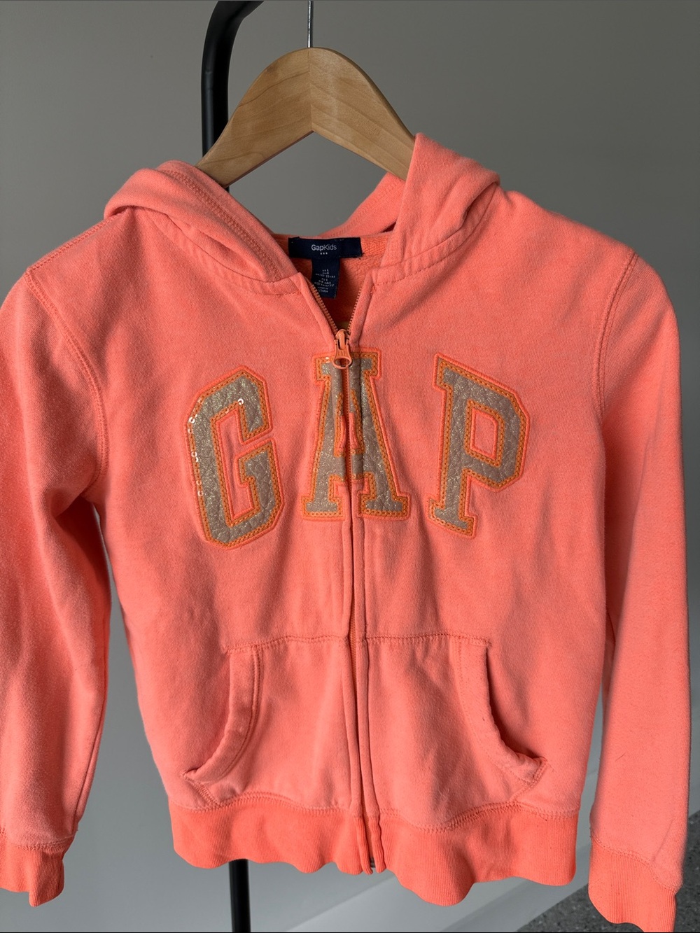 GAP Kids Coral-Orange Zip Hoodie